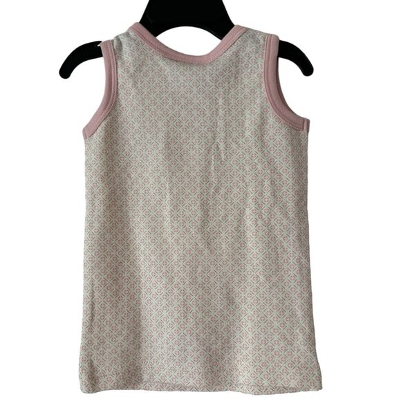 NWT Sapling Pink Geo Print 100% Organic Cotton Sleeveless Baby Tank Top Sz 6-12m - Picture 2 of 5